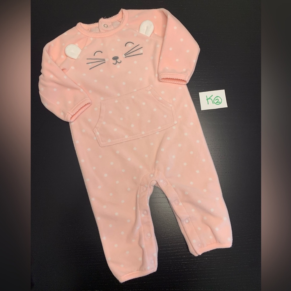 ⭐️2/$11.00⭐️ Carter's 6m Pink and White Polka Dot One Piece Outfit